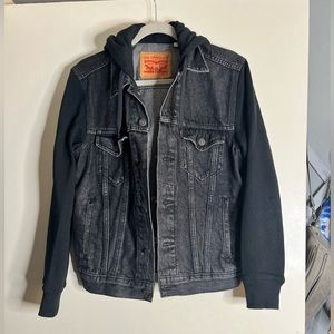 Hybrid Denim Hoodie Classic Trucker Jacket